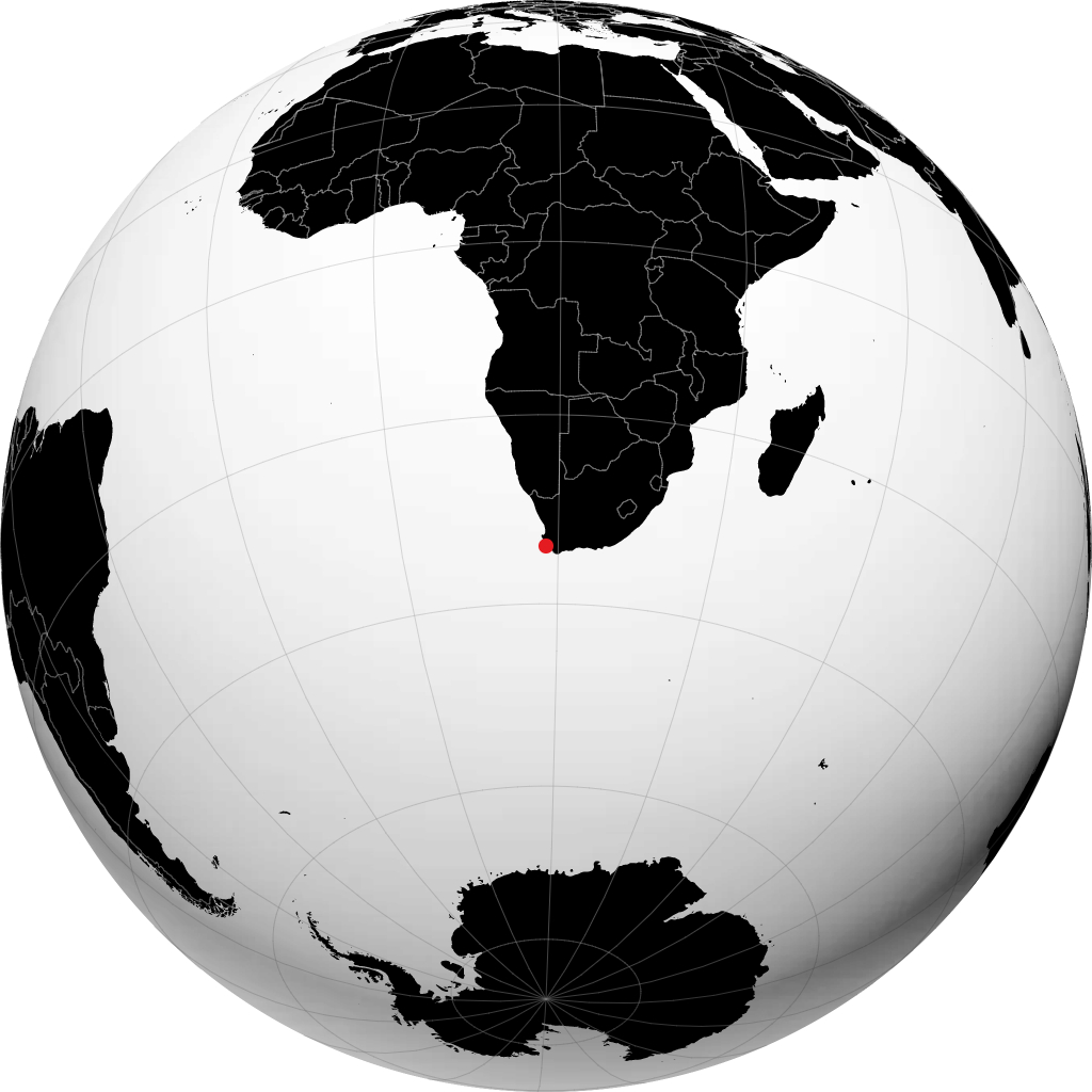 Ciudad del Cabo en el globo