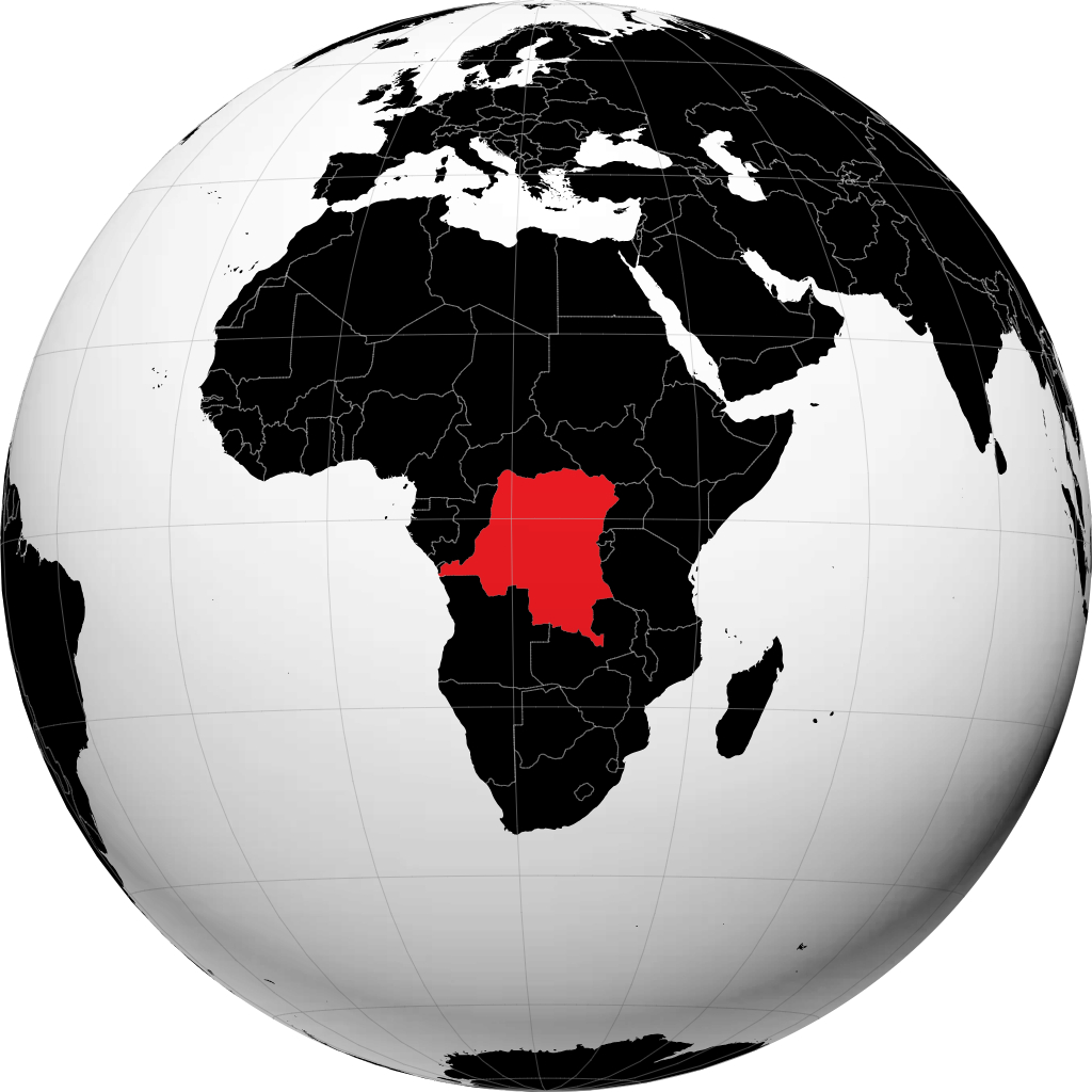 R. D. Congo en el globo