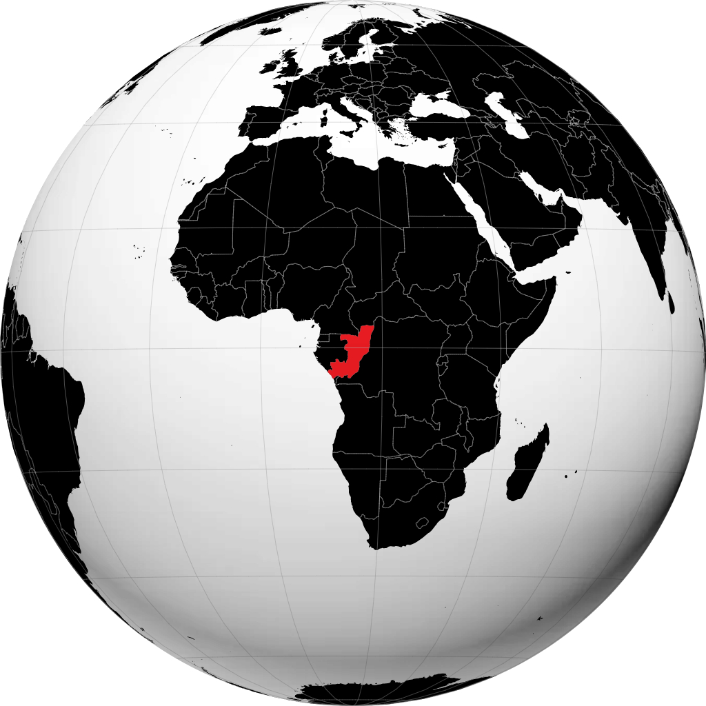 Congo en el globo