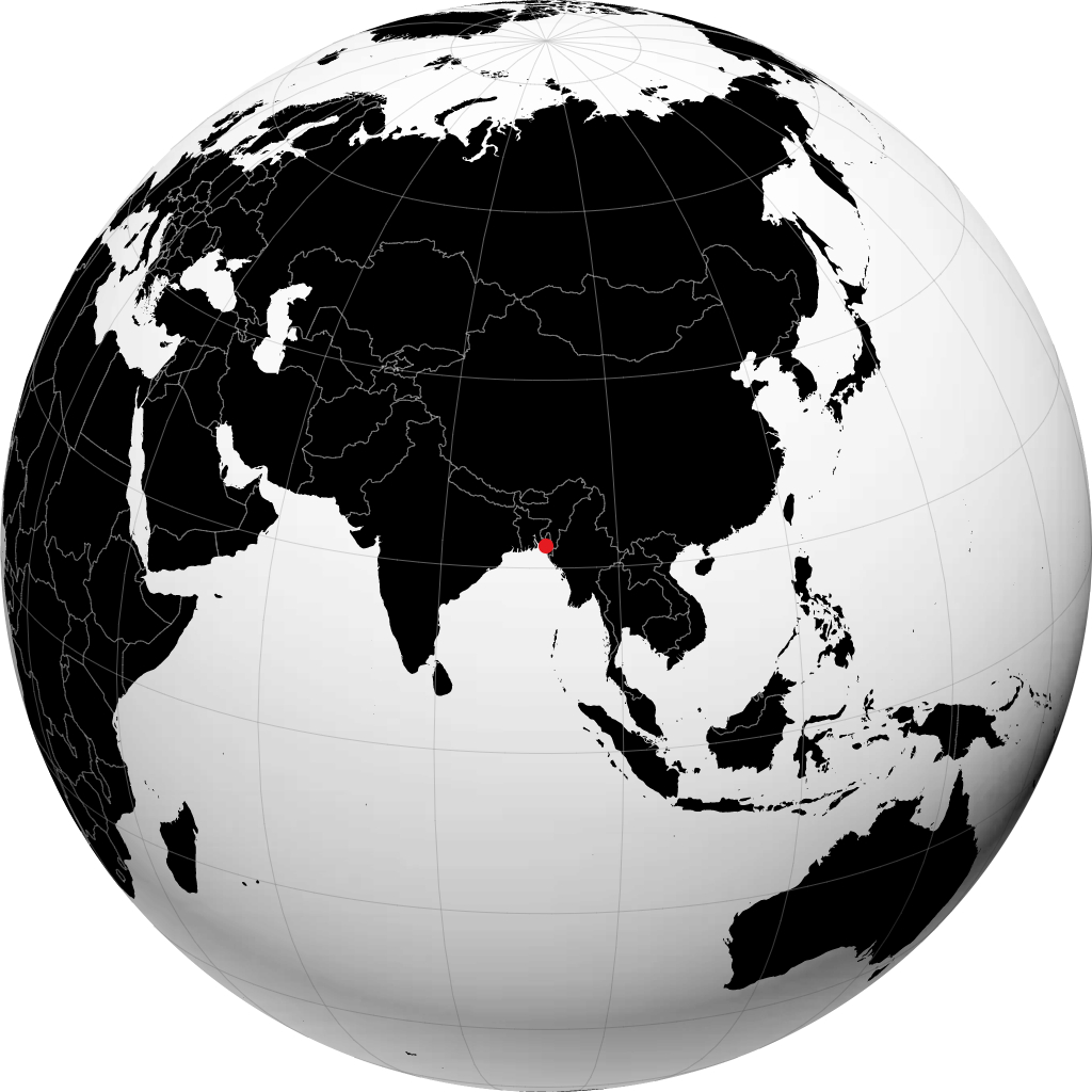 Chittagong en el globo