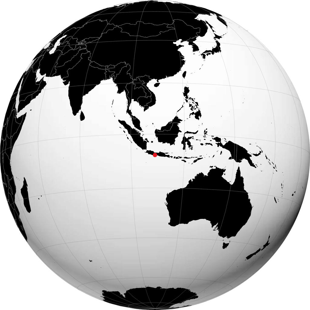 Cilacap en el globo