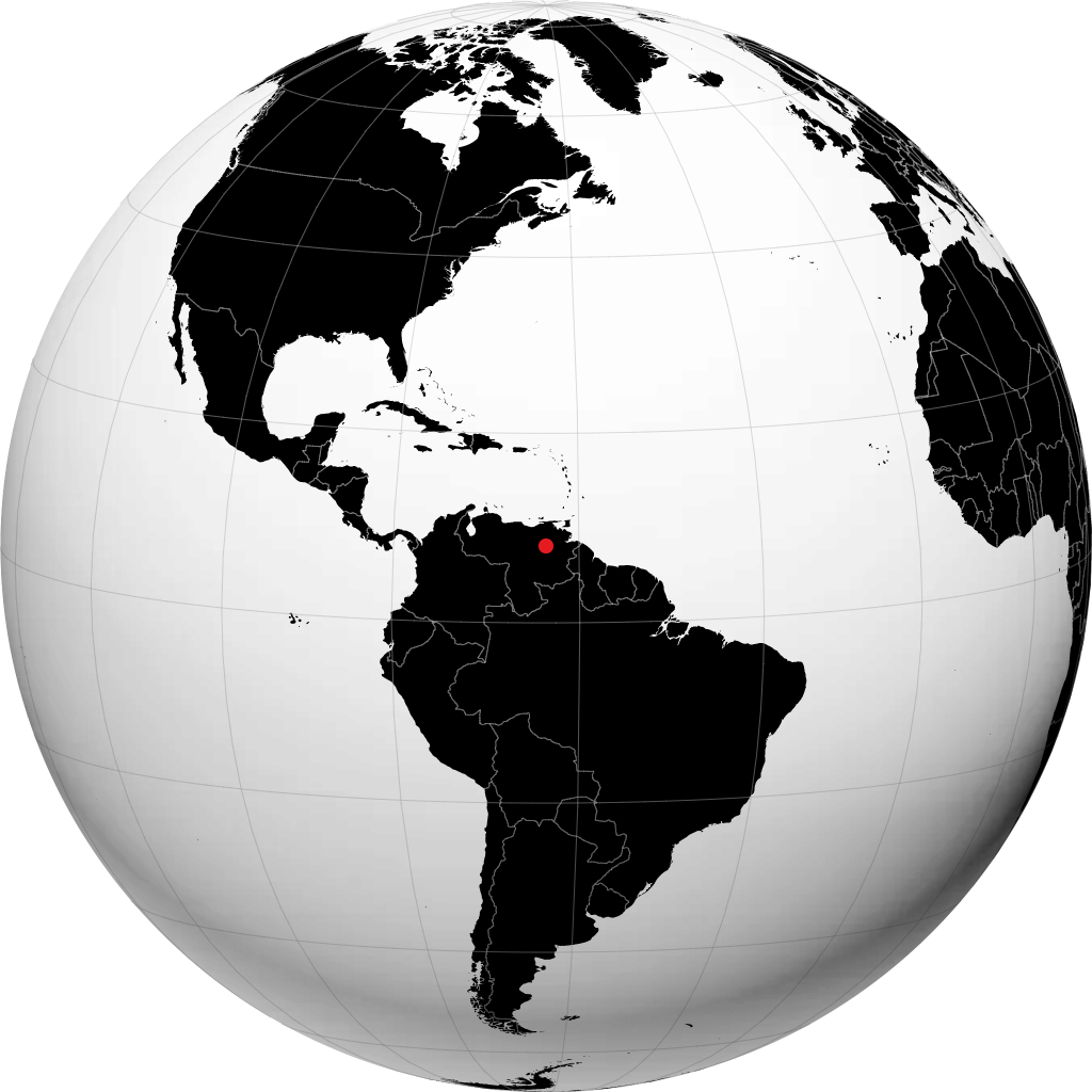 Ciudad Bolívar en el globo