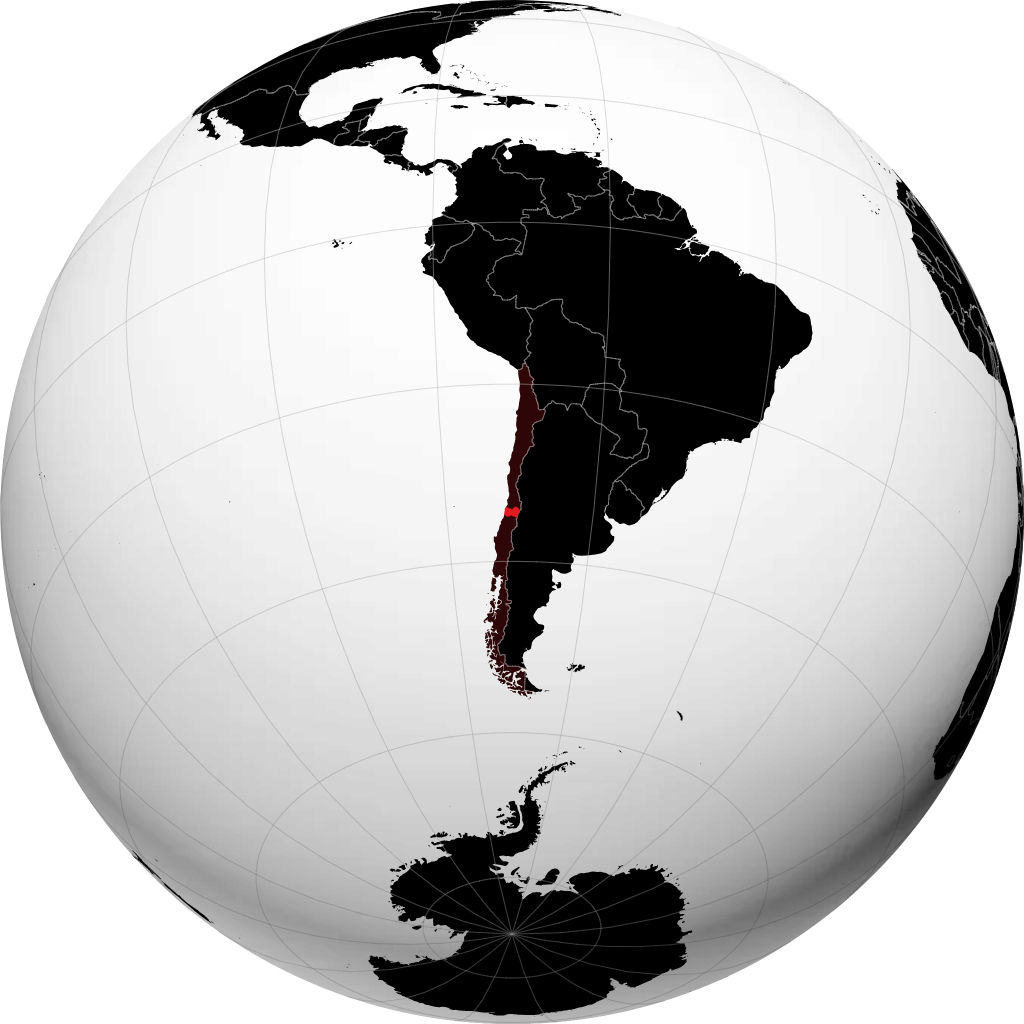 Región del Libertador General Bernardo O'Higgins en el globo