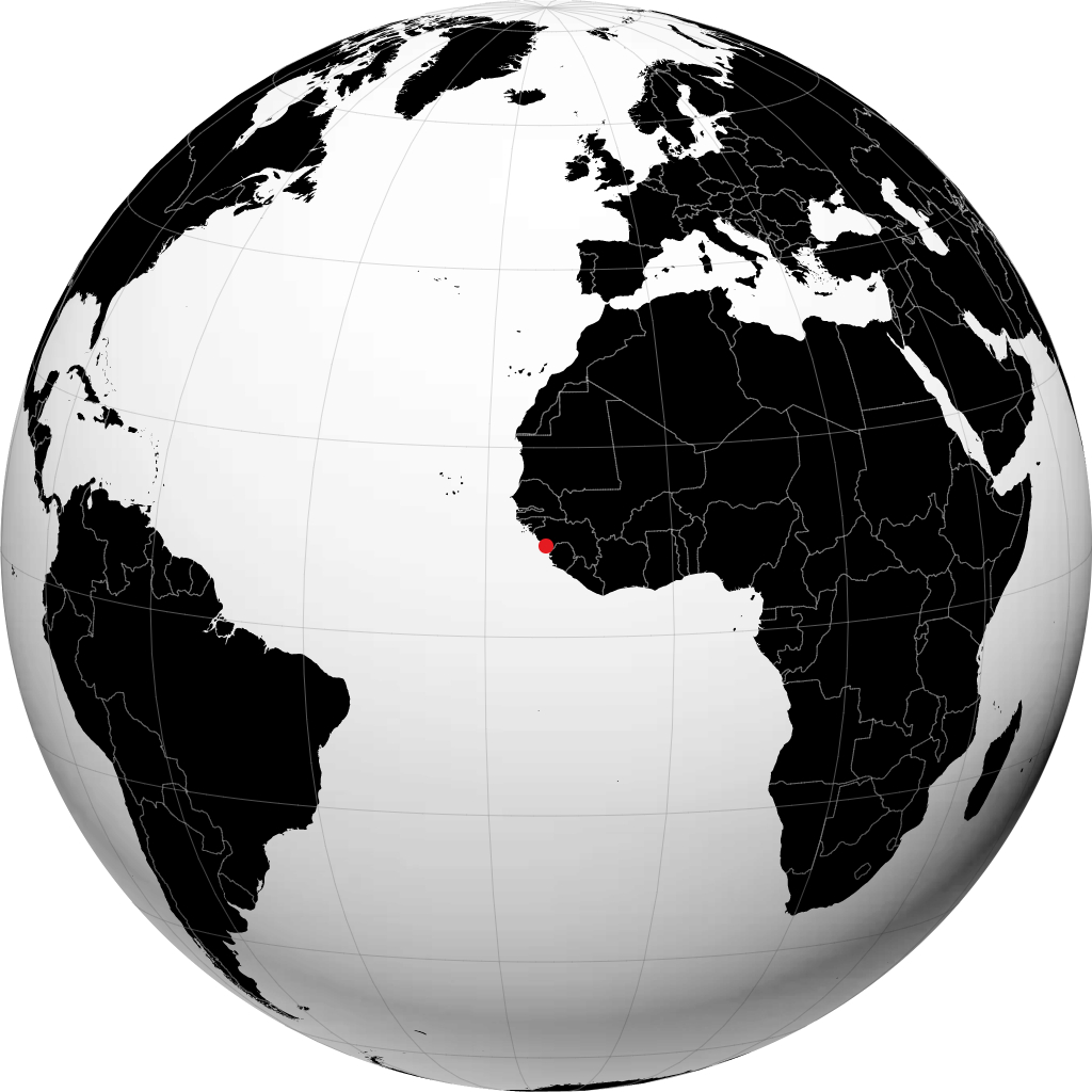 Conakry en el globo