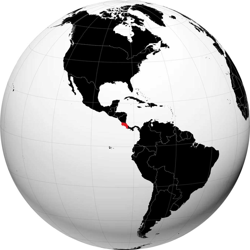 Costa Rica en el globo