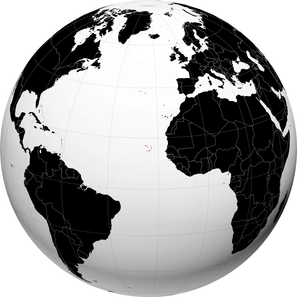 Cabo Verde en el globo