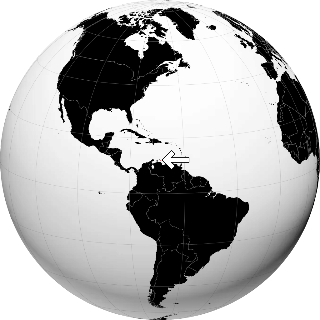 Curazao en el globo