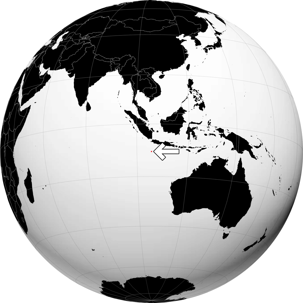 Isla de Navidad en el globo