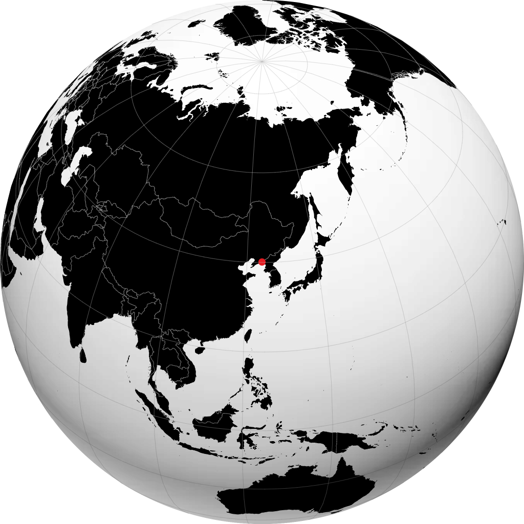 Dandong en el globo