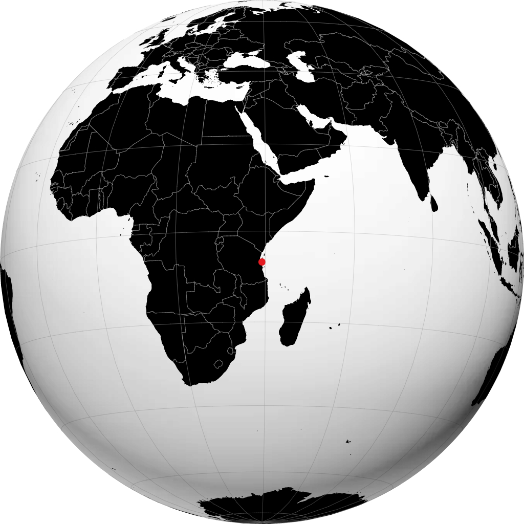 Dar es Salaam en el globo