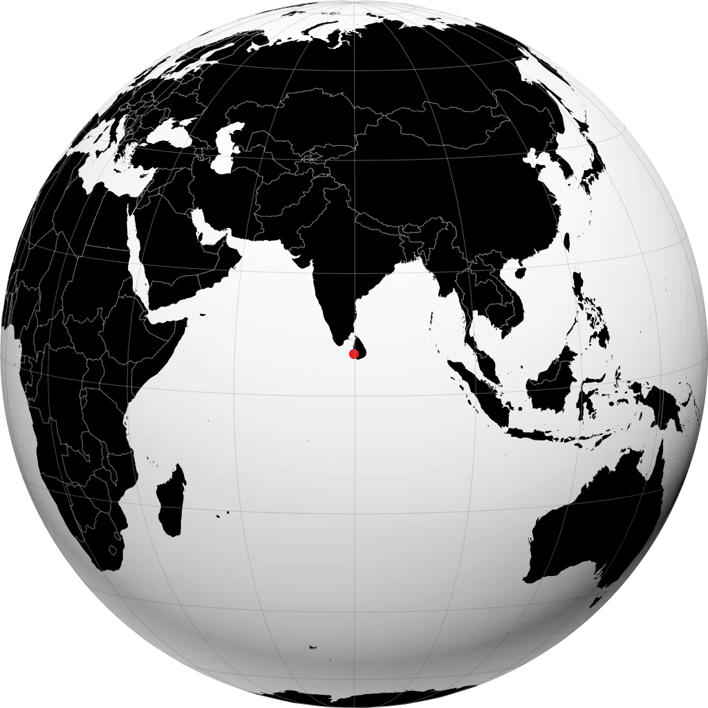 Dehiwala en el globo