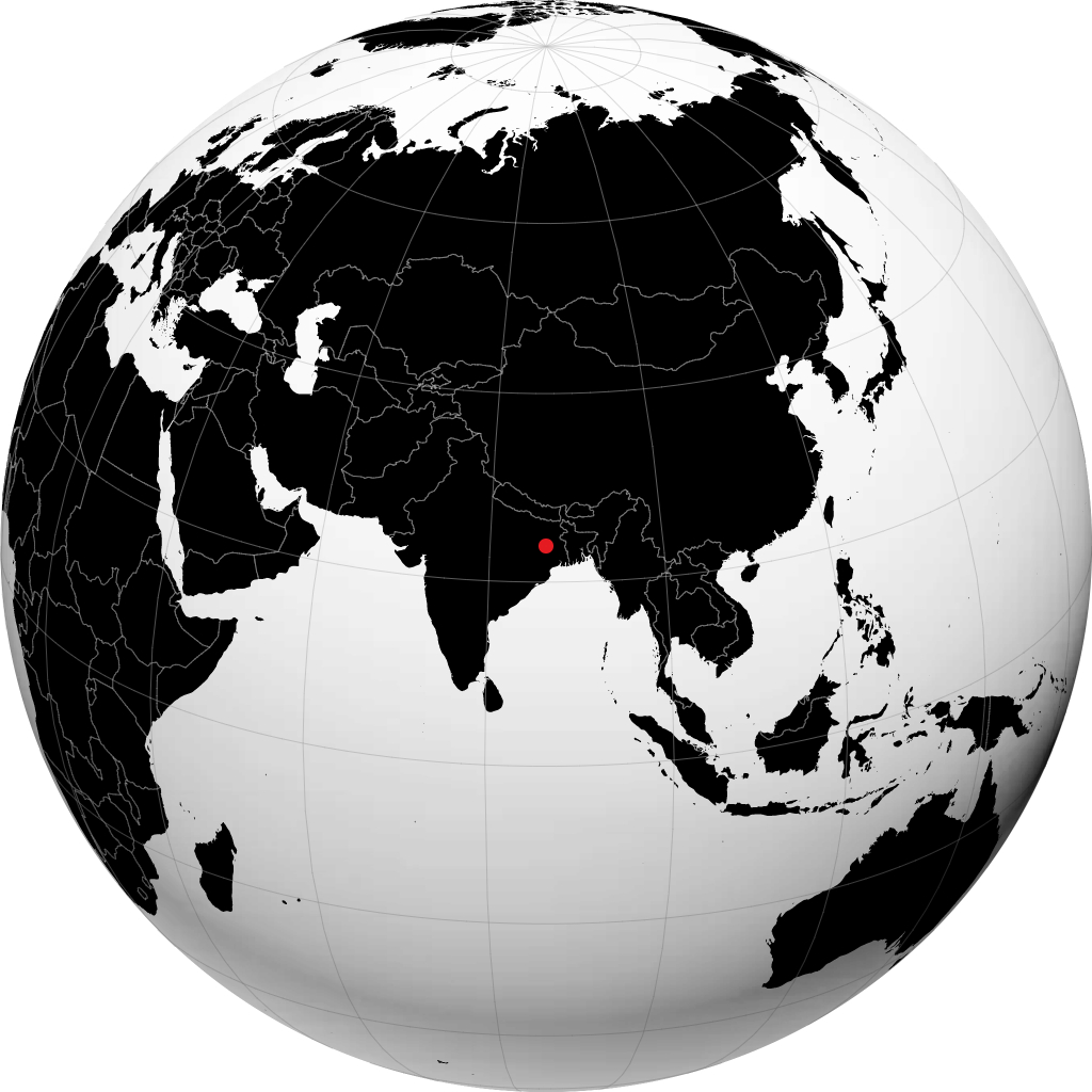 Dhanbad en el globo