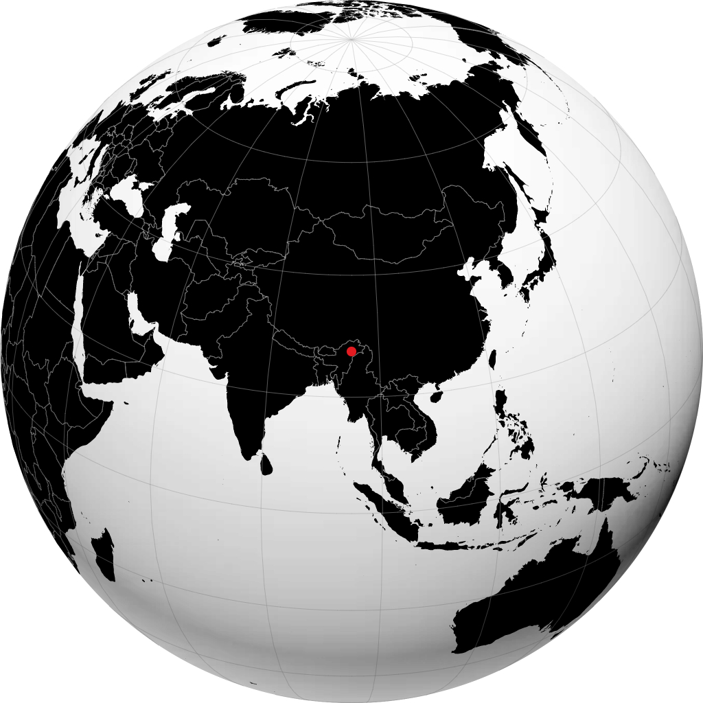 Dibrugarh en el globo