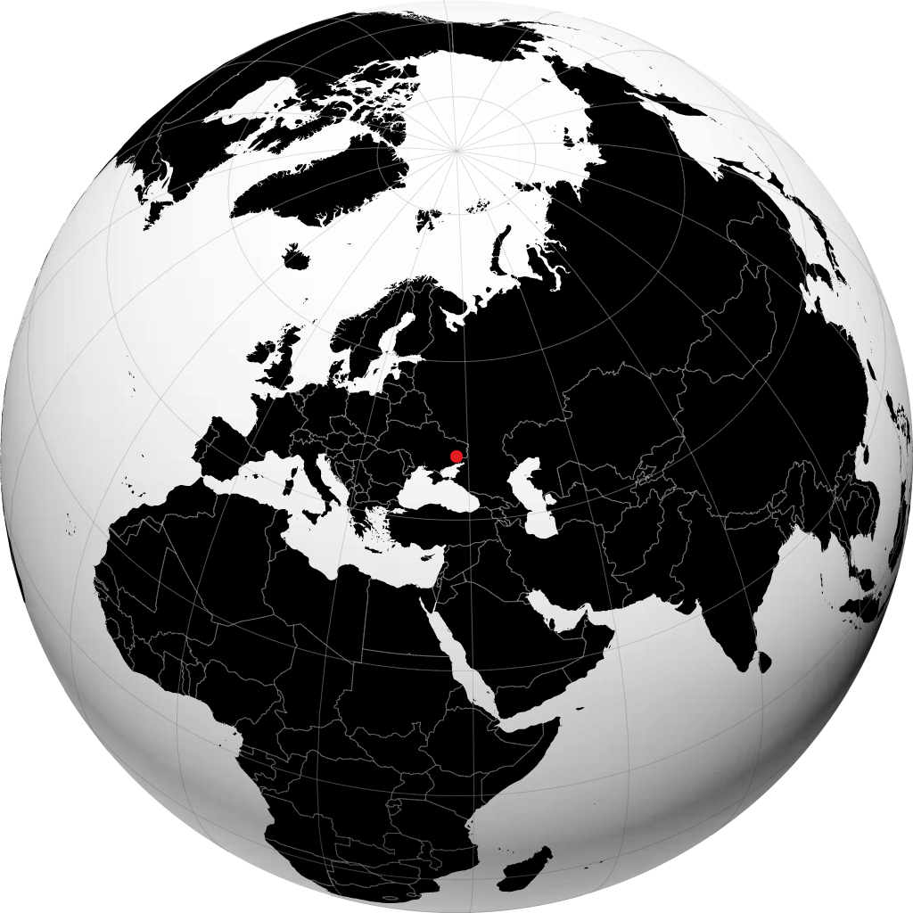 Donetsk en el globo