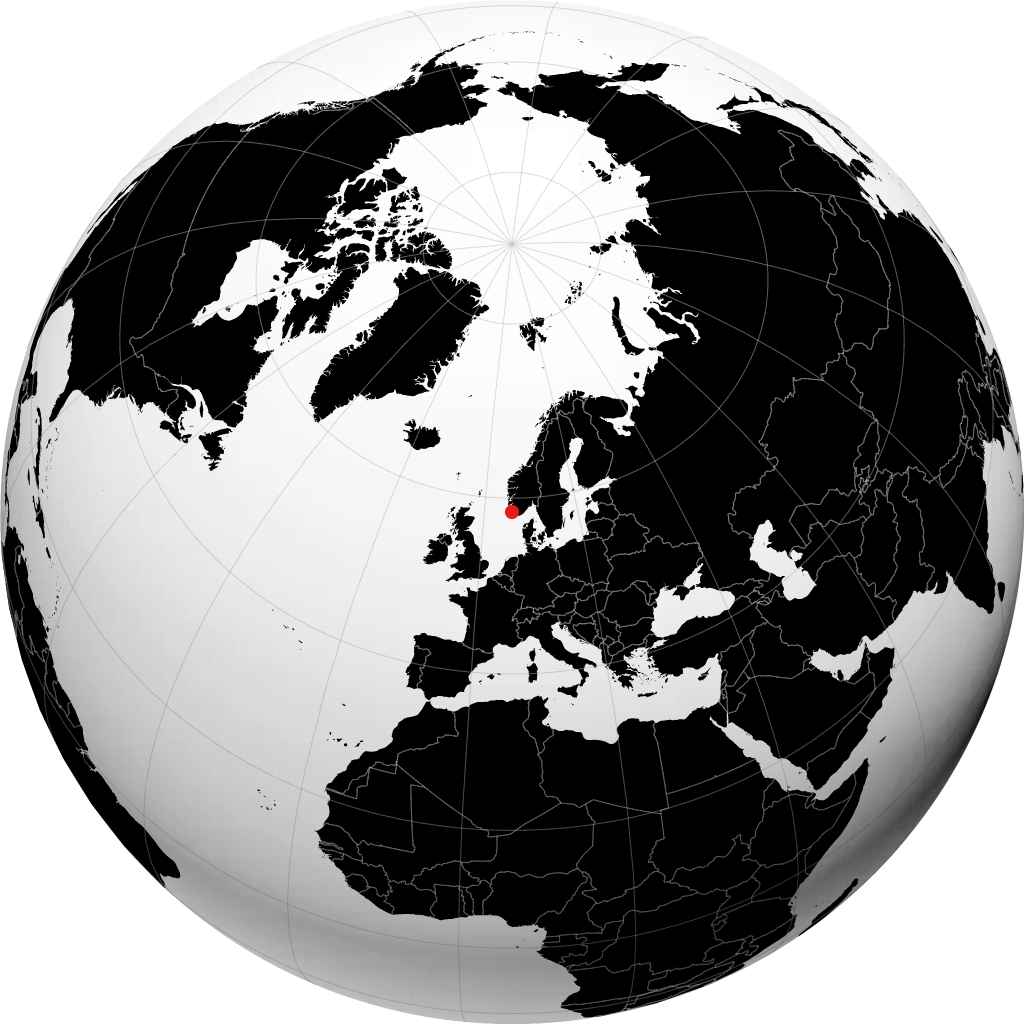 Egersund en el globo