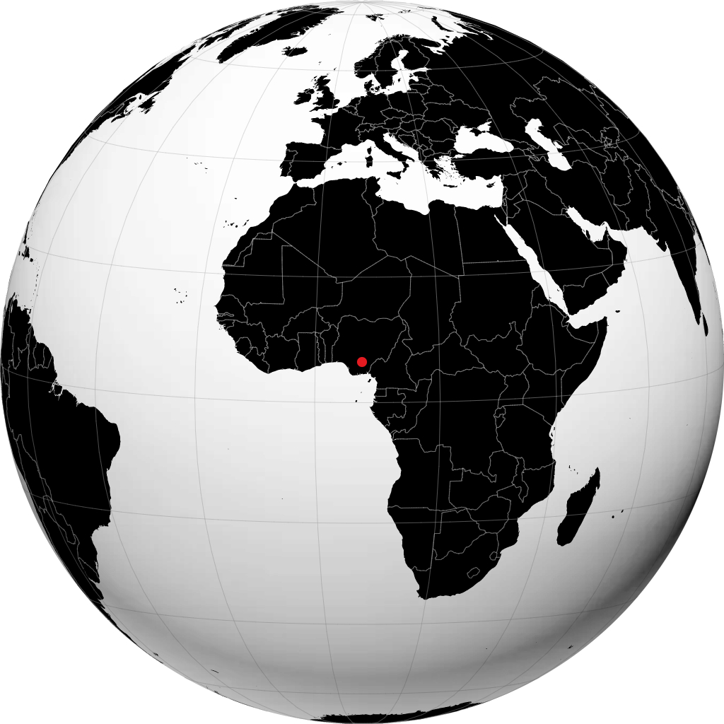 Enugu en el globo