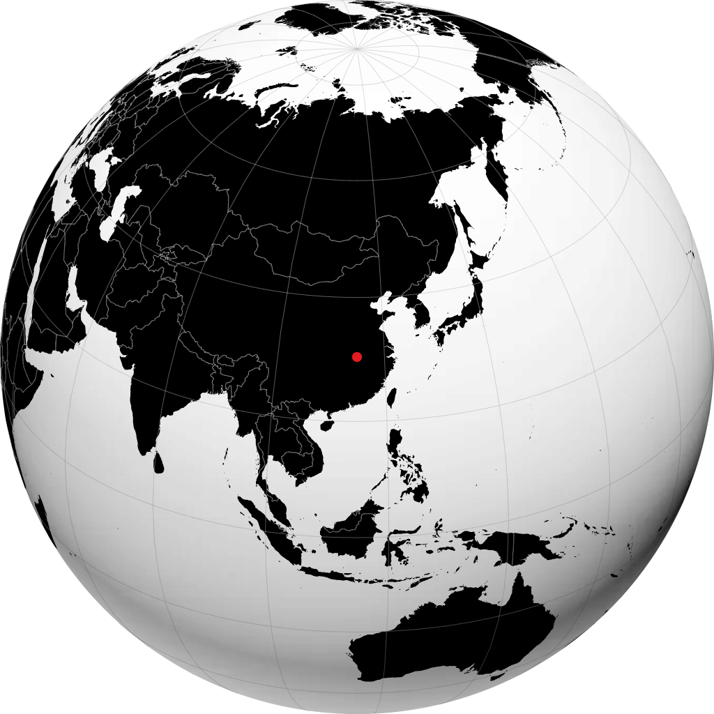 Ezhou en el globo