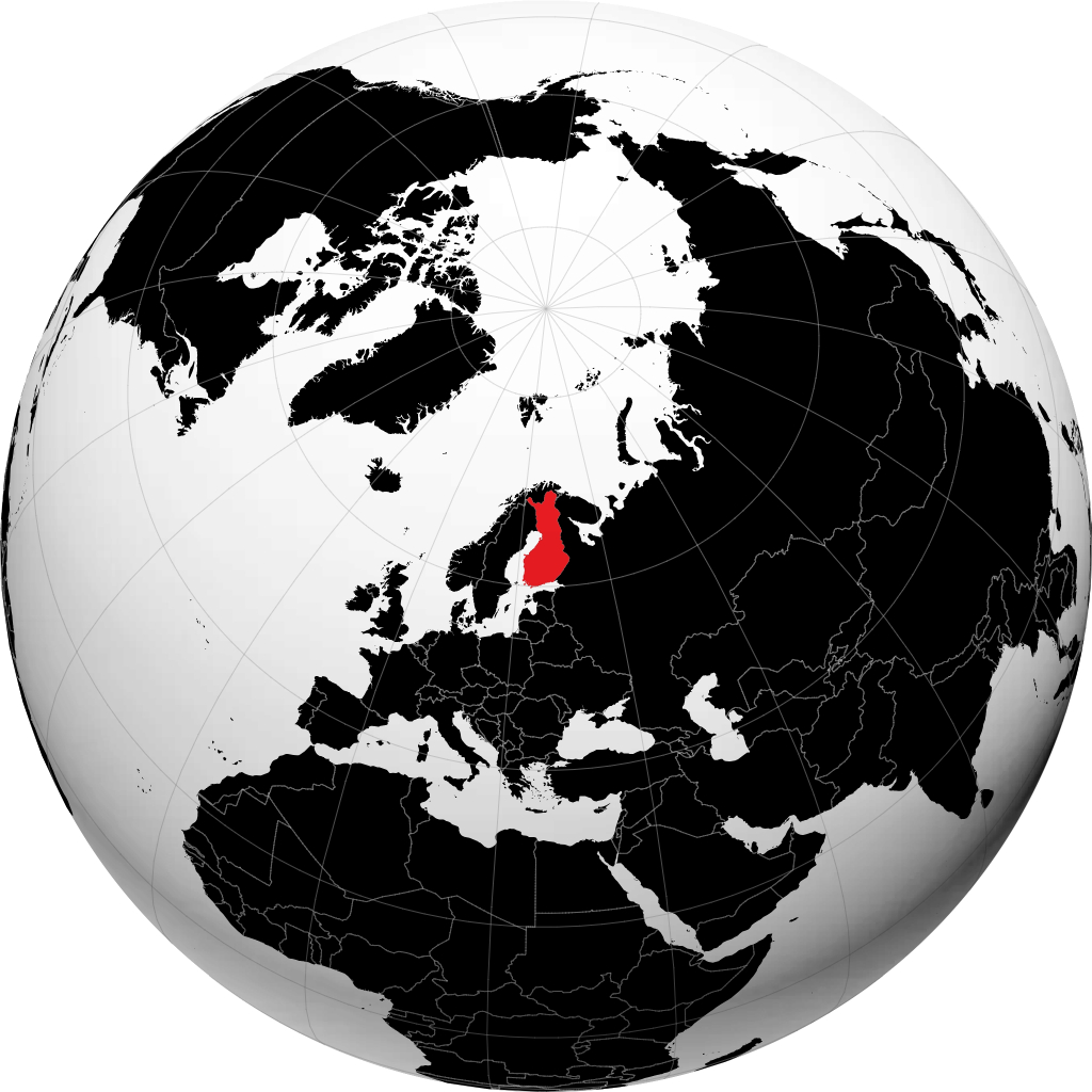 Finlandia en el globo