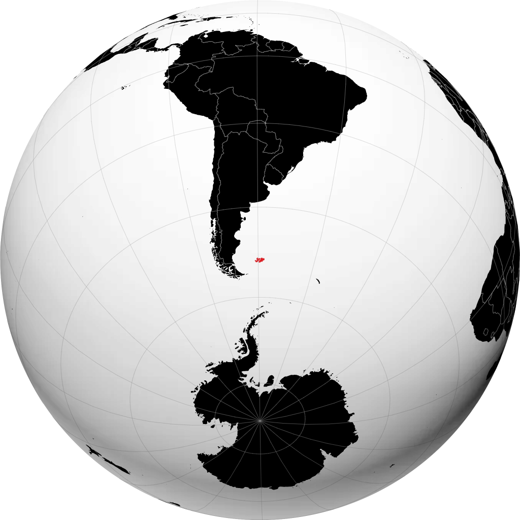 Islas Malvinas en el globo