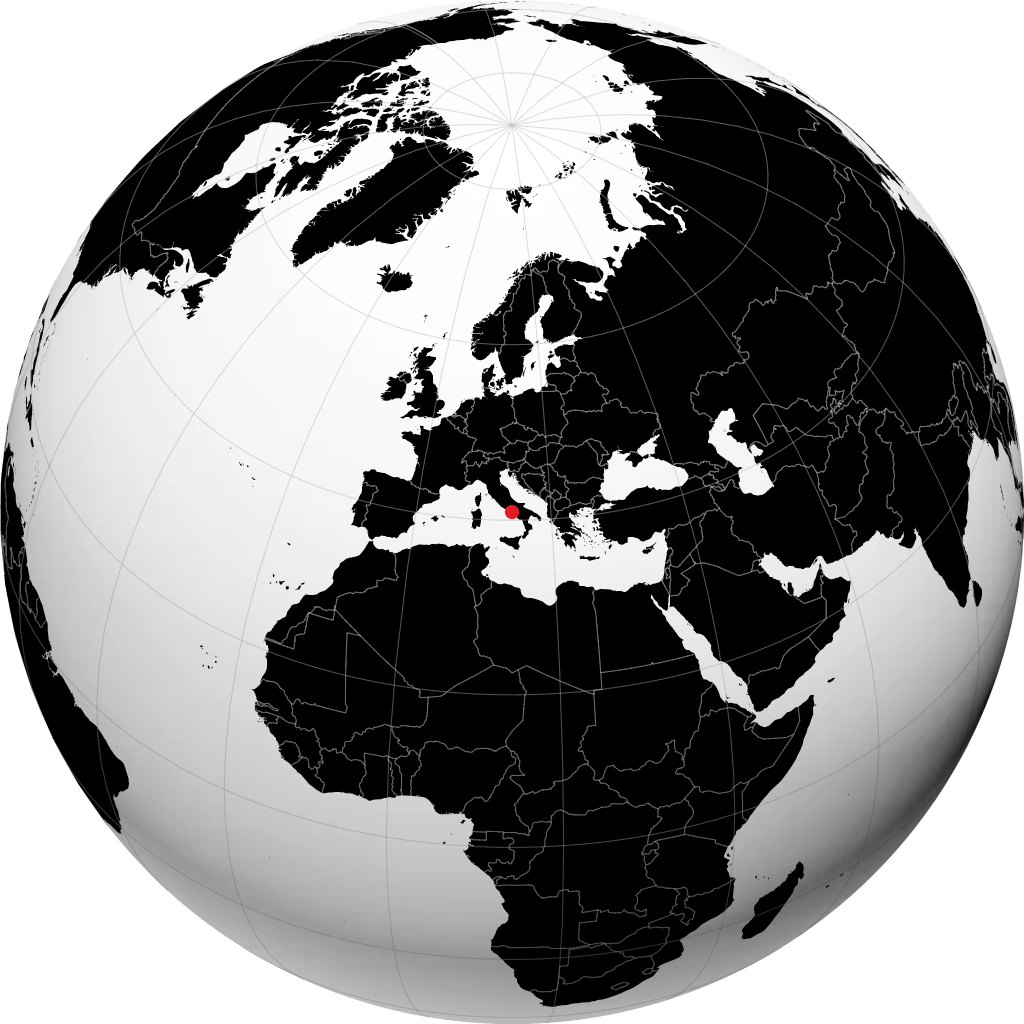 Giugliano in Campania en el globo