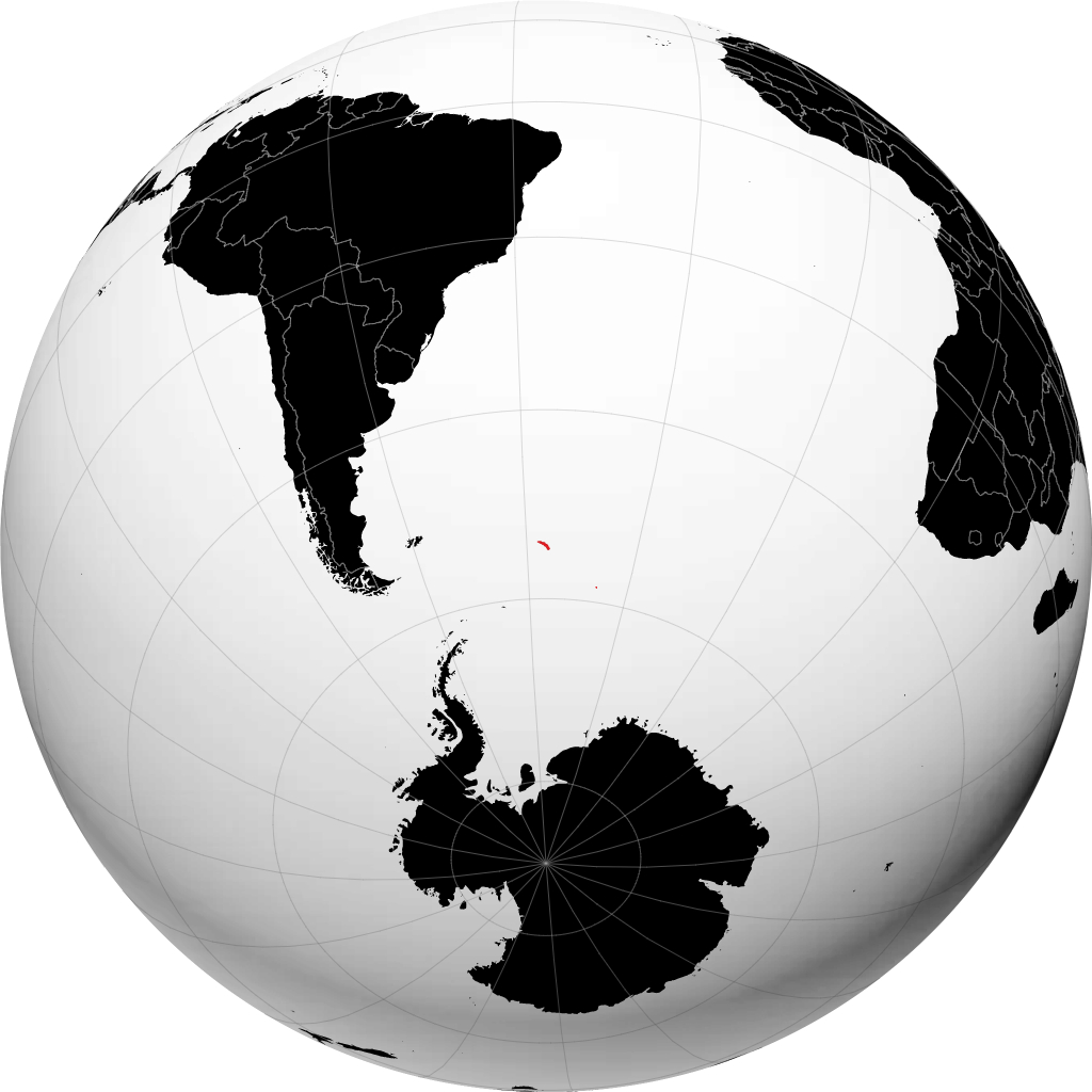 Georgia del Sur y las Islas Sandwich del Sur en el globo