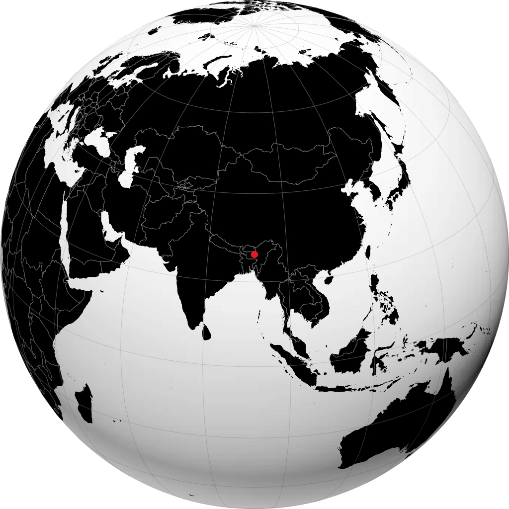 Guwahati en el globo