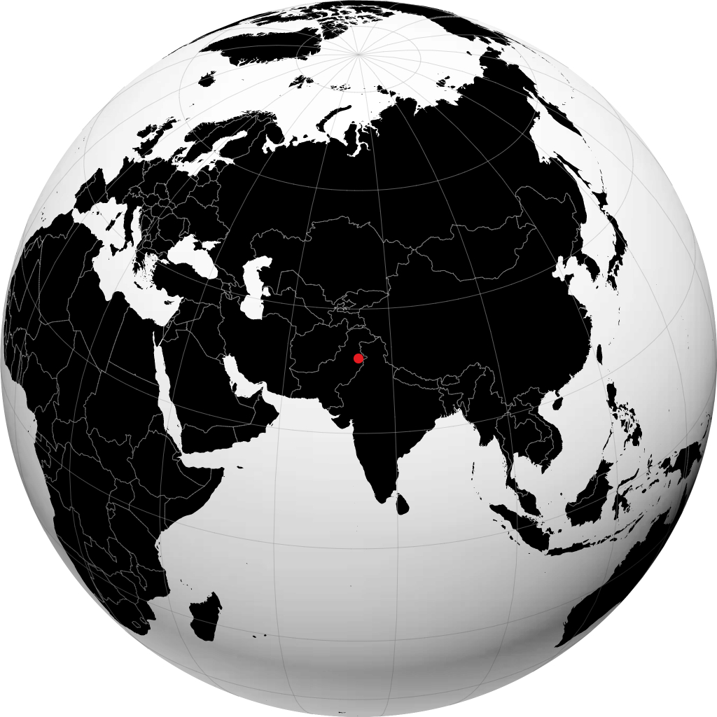 Hafizabad en el globo