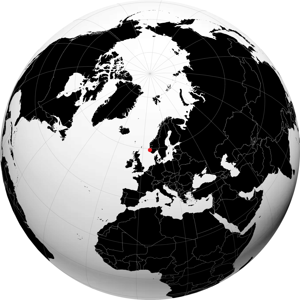 Haugesund en el globo