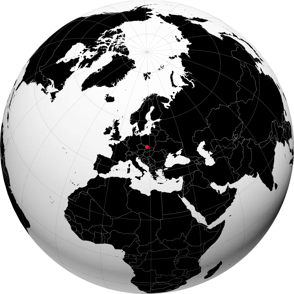 Havířov en el globo
