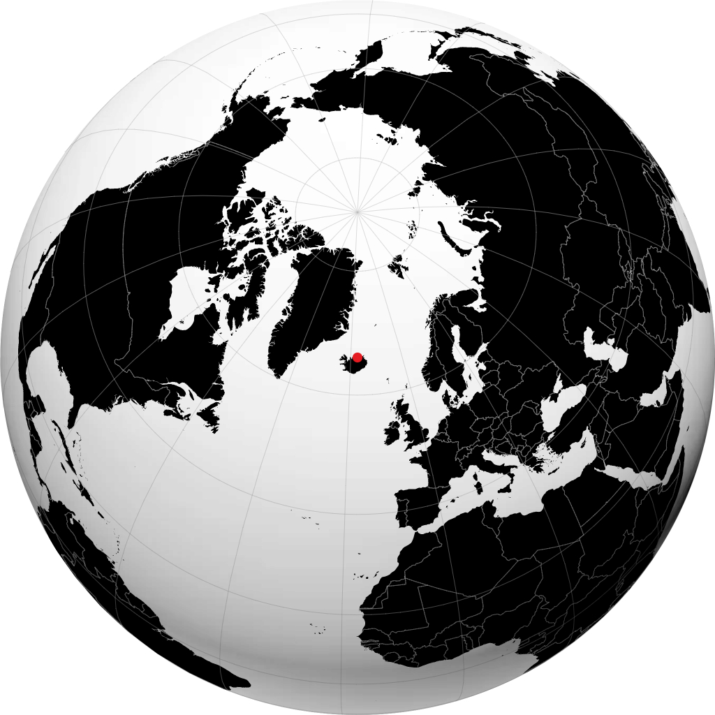 Husavik en el globo