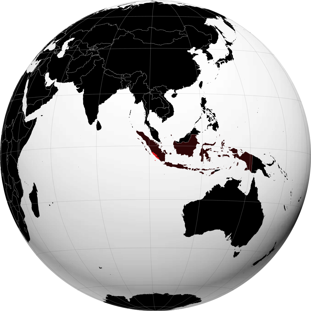 Provincia de Bengkulu en el globo