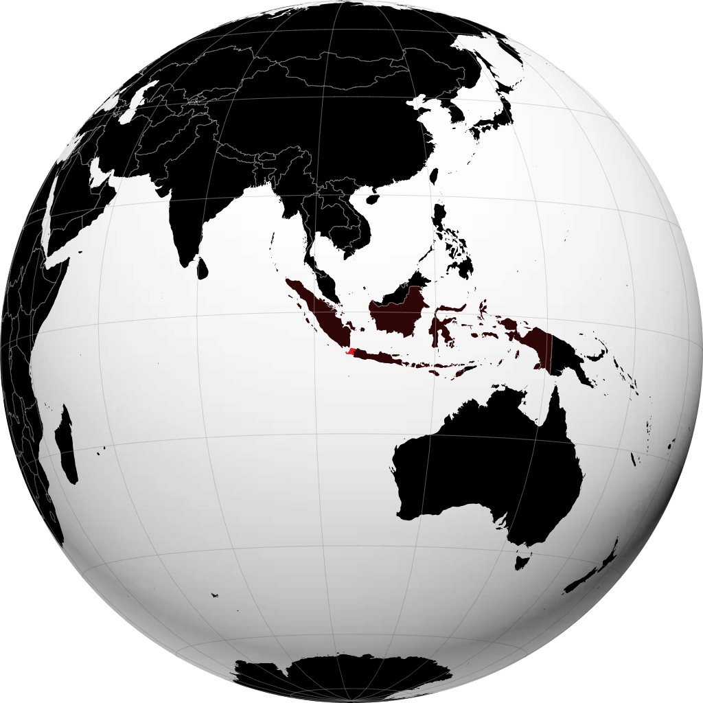 Provincia de Banten en el globo