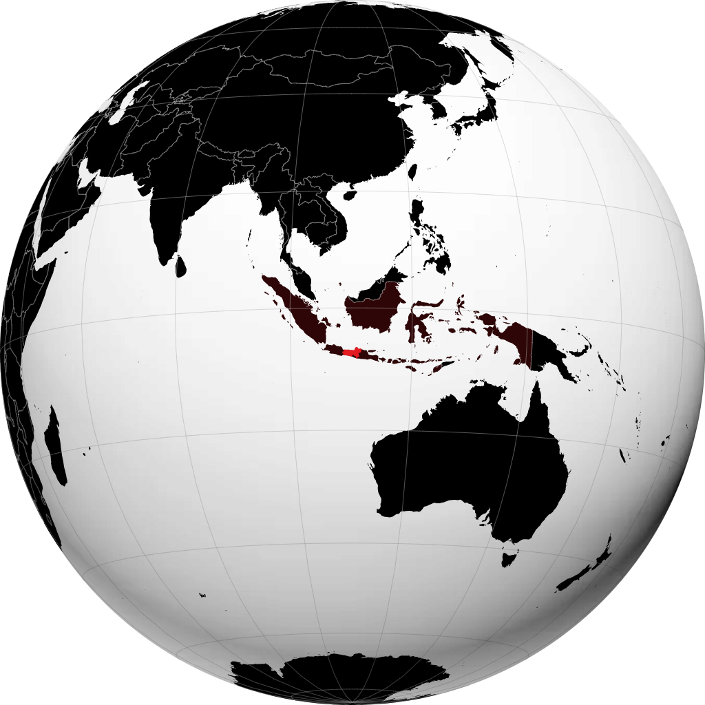 Provincia de Java Central en el globo