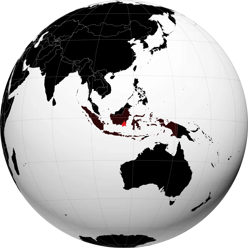 Kalimantan del Sur en el globo