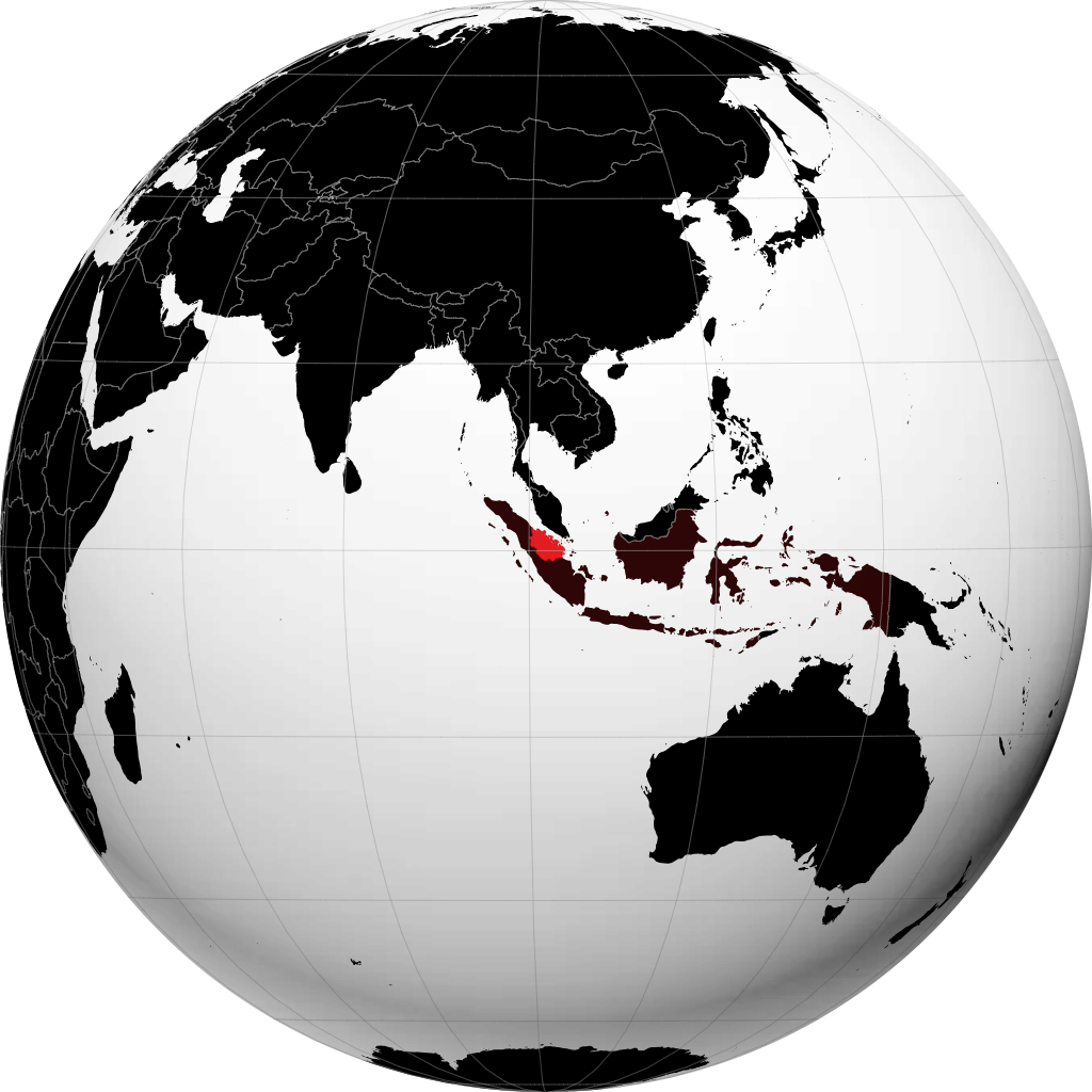 Provincia de Riau en el globo