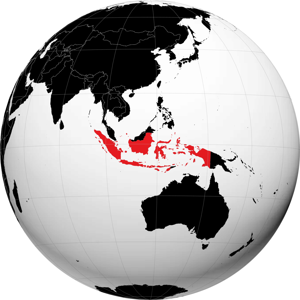 Indonesia en el globo