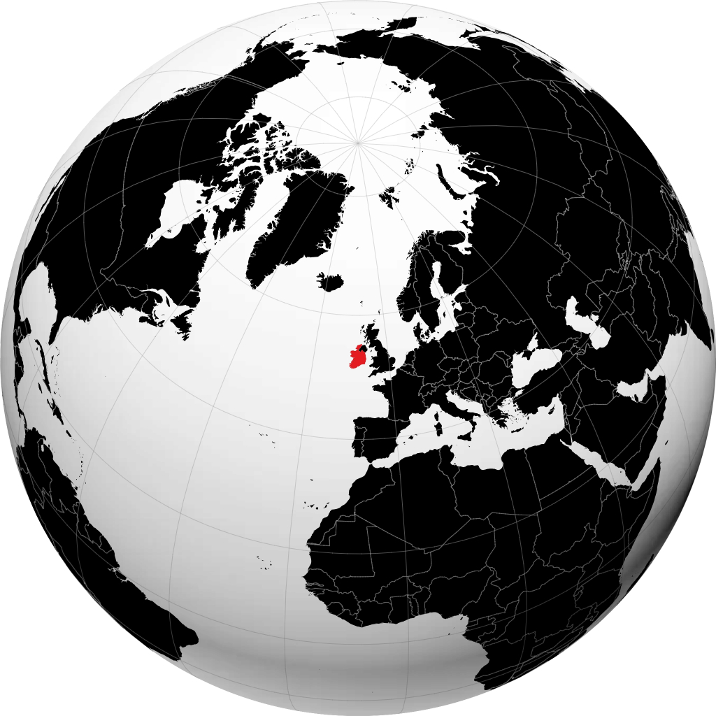 Irlanda en el globo