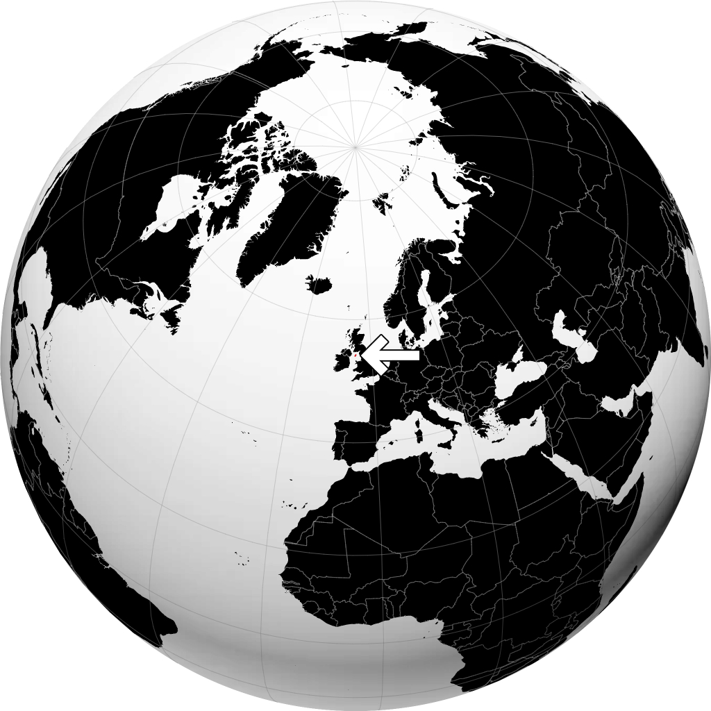 Isla de Man en el globo