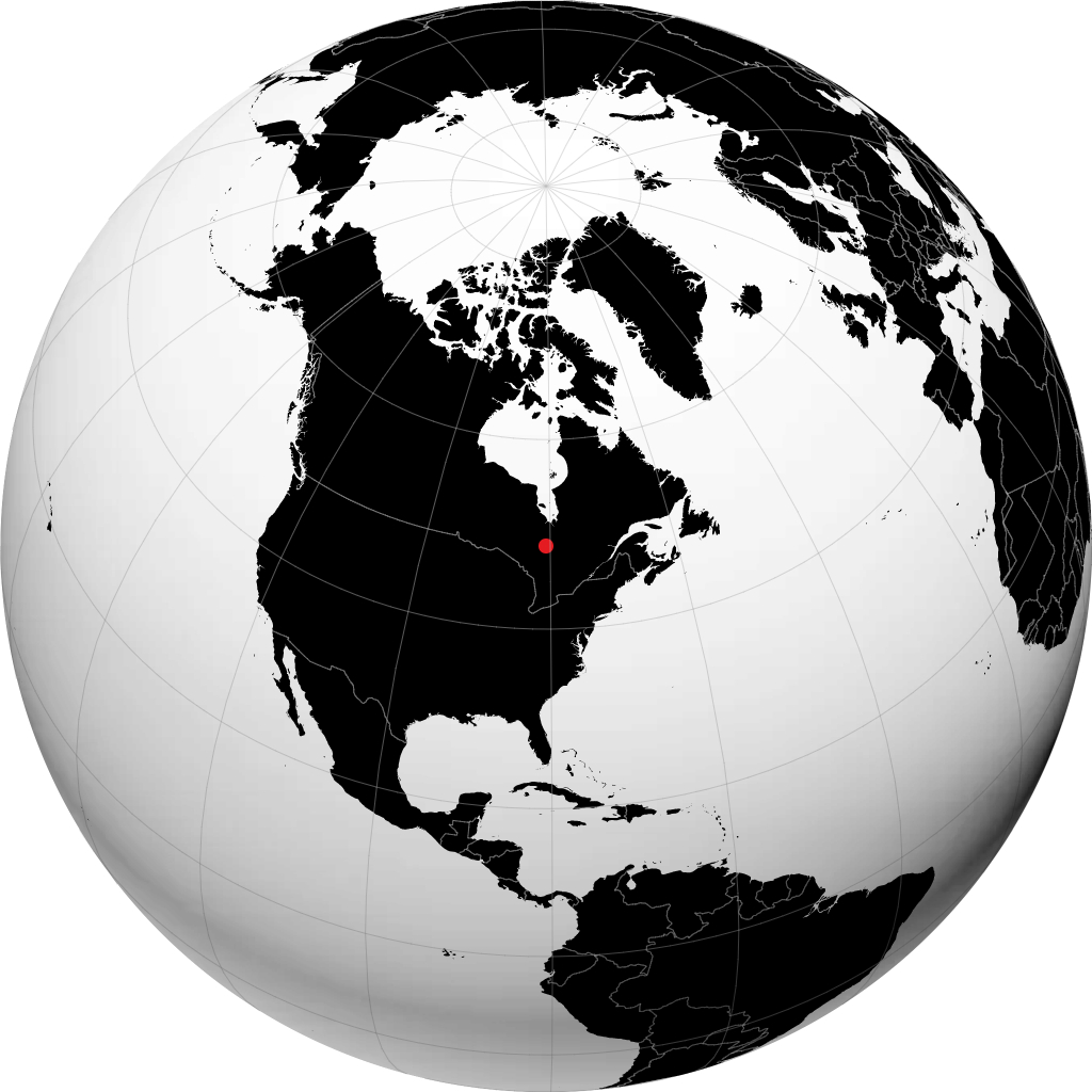 Iroquois Falls en el globo