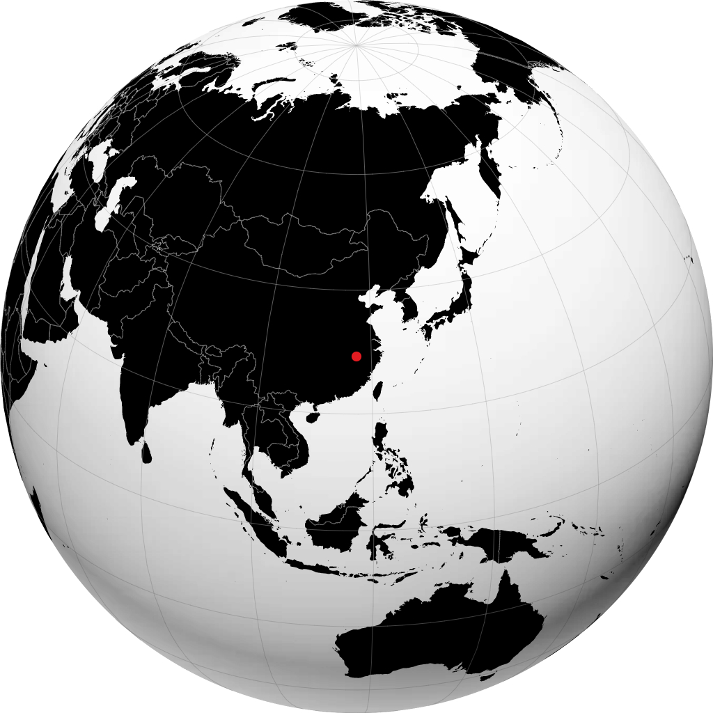 Jingdezhen en el globo