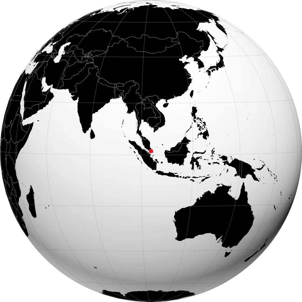 Johor Bahru en el globo