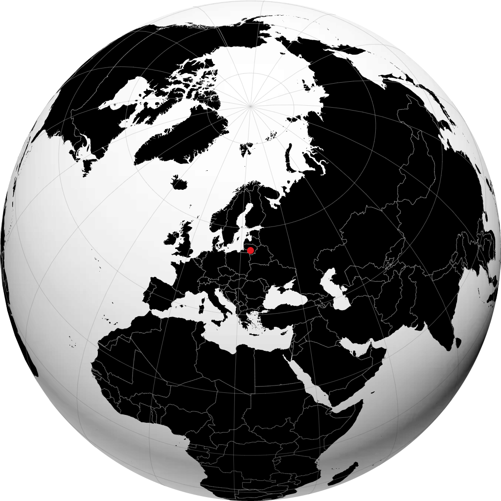 Kaunas en el globo