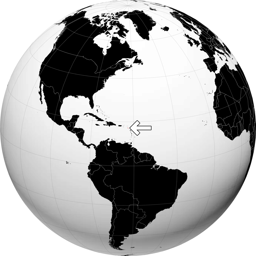 San Cristóbal y Nieves en el globo