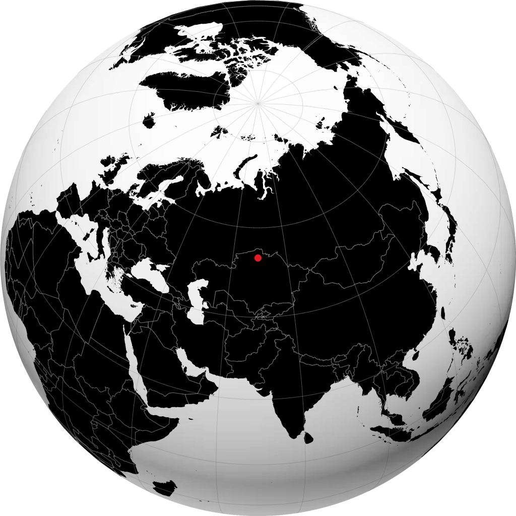 Kokchetau en el globo