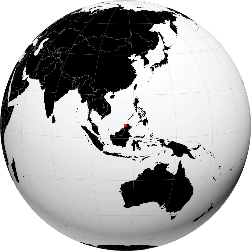 Kota Kinabalu en el globo