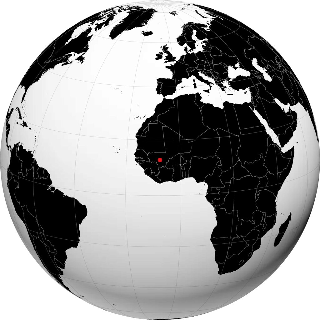 Koulikoro en el globo