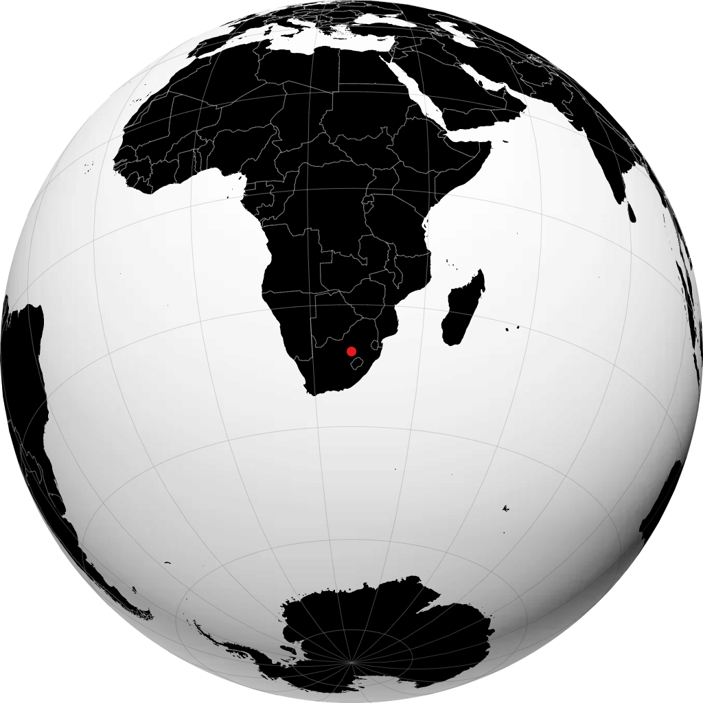 Kroonstad en el globo