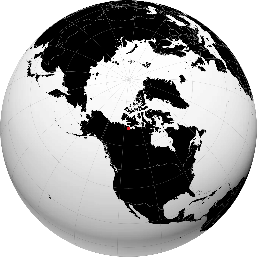 Kugluktuk en el globo