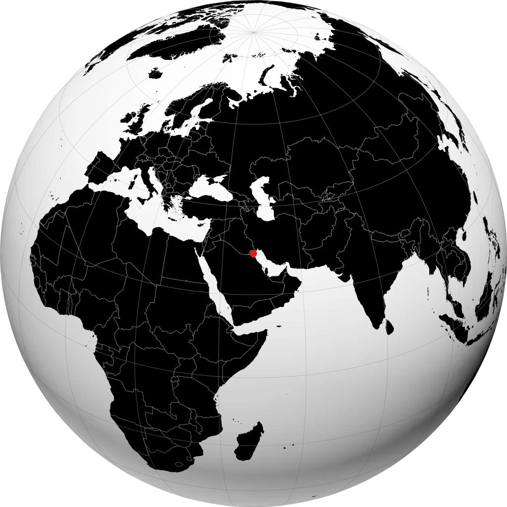 Ciudad de Kuwait en el globo