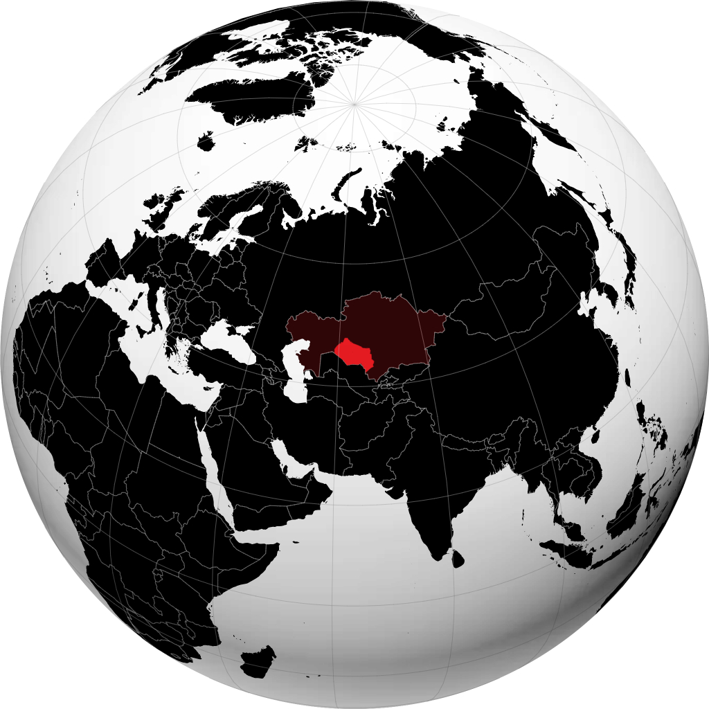 Provincia de Qyzylorda en el globo